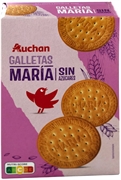 AUCHAN (ALCAMPO) GALLETAS MARÍA SIN AZÚCARES AUCHAN (ALCAMPO) GALLETAS MARÍA SIN AZÚCARES