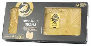 AUCHAN GOURMET (ALCAMPO) TURRÓN DE JIJONA IGP. CALIDAD SUPREMA AUCHAN GOURMET (ALCAMPO) TURRÓN DE JIJONA IGP. CALIDAD SUPREMA