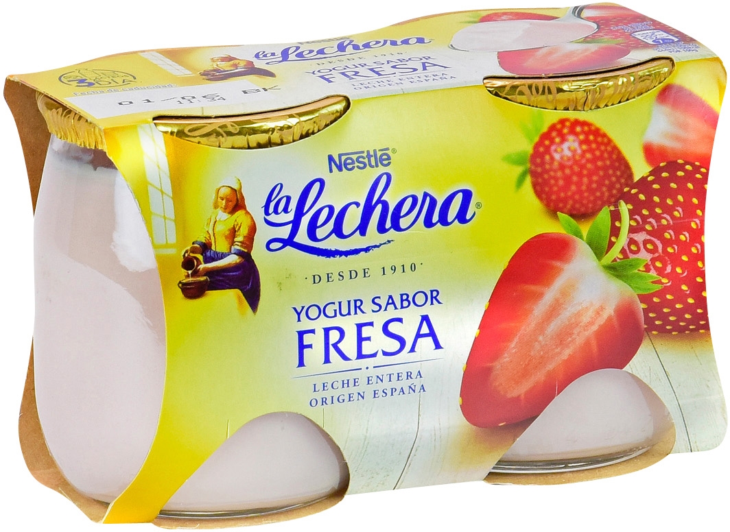 LA LECHERA (NESTLÉ) YOGUR SABOR FRESA.