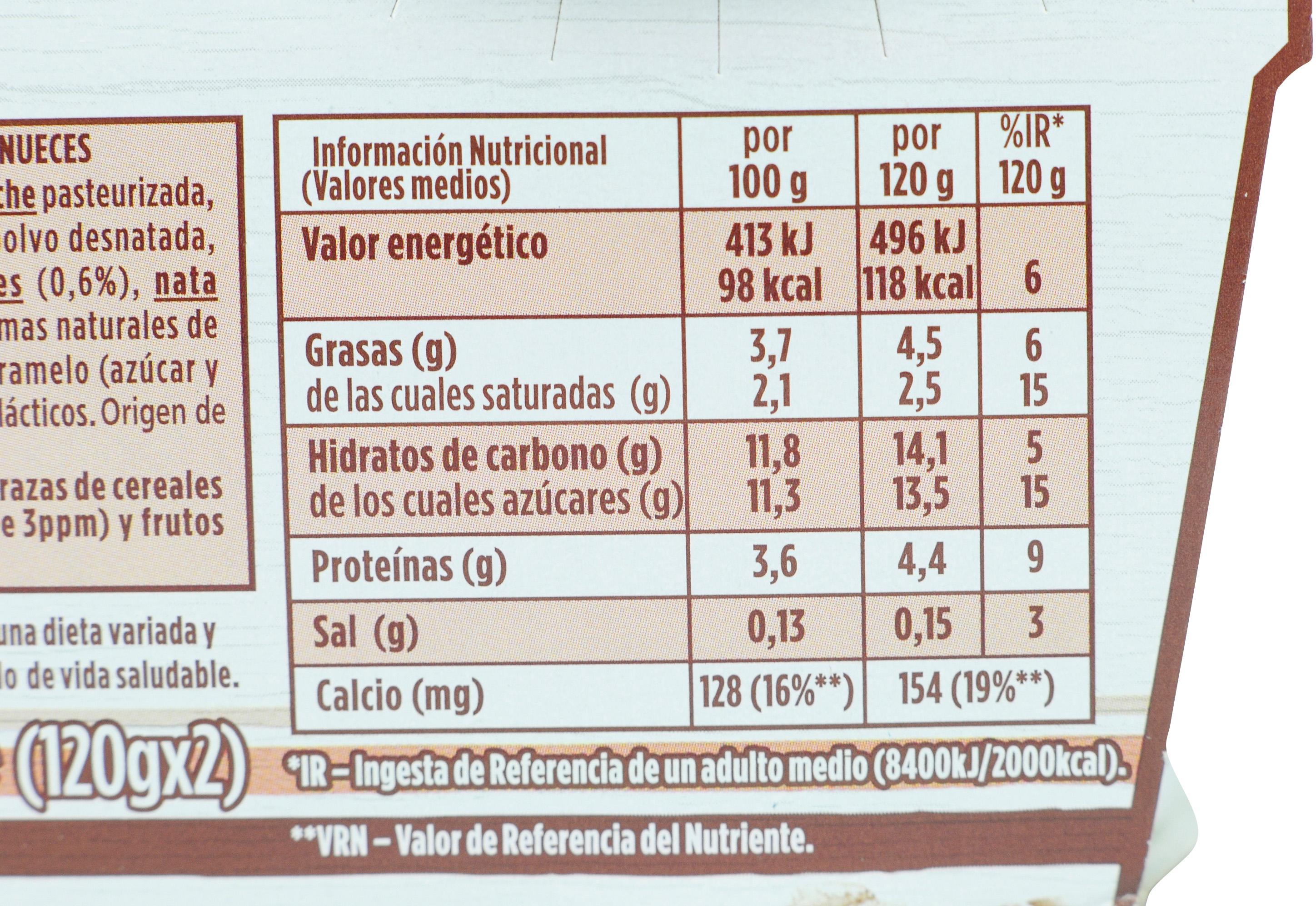 DANONE YOGUR CREMOSO MIEL Y NUECES.