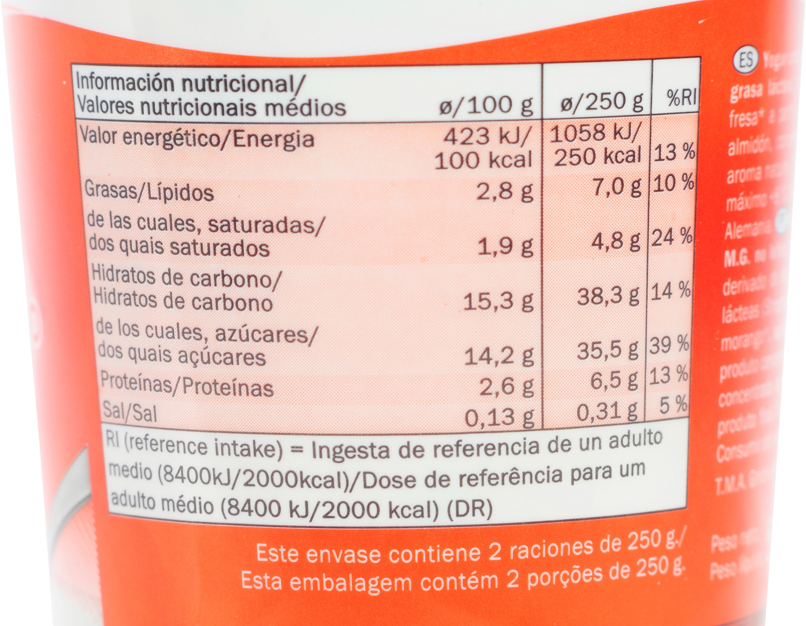 MILBONA (LIDL) FRUTAS TROZOS FRESA.