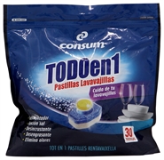 CONSUM TODO EN 1 PASTILLAS LAVAVAJILLAS
