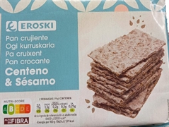 EROSKI Pan crujiente centeno y sésamo