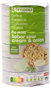 EROSKI TORTITA DE MAÍZ SABOR CREAM & ONION