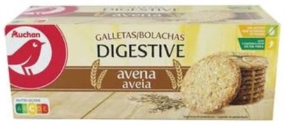 AUCHAN (ALCAMPO) GALLETAS DIGESTIVE AVENA