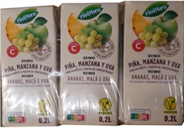 RIO D´ORO (ALDI) ZUMO PIÑA, MANZANA Y UVA