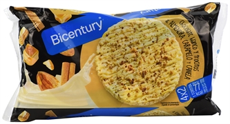 BICENTURY TORTITA CHOCOLATE BLANCO Y TROCITOS DE ALMENDRA, CARAMELO Y CANELA