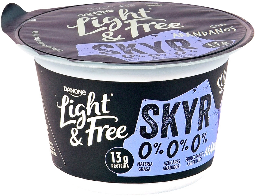 LIGHT & FREE (DANONE) SKYR CON ARÁNDANOS.