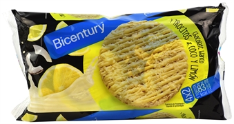 BICENTURY TORTITA CHOCOLATE BLANCO Y TROCITOS DE COCO Y LIMÓN