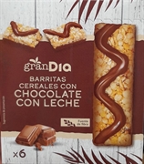 GRAN DIA BARRITAS CEREALES CON CHOCOLATE CON LECHE