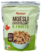 AUCHAN (ALCAMPO) MUESLI CROUSTILLANT 5 FRUITS