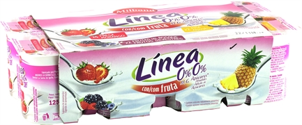 MILBONA (LIDL) Linea, Yogur desnatado con fresa