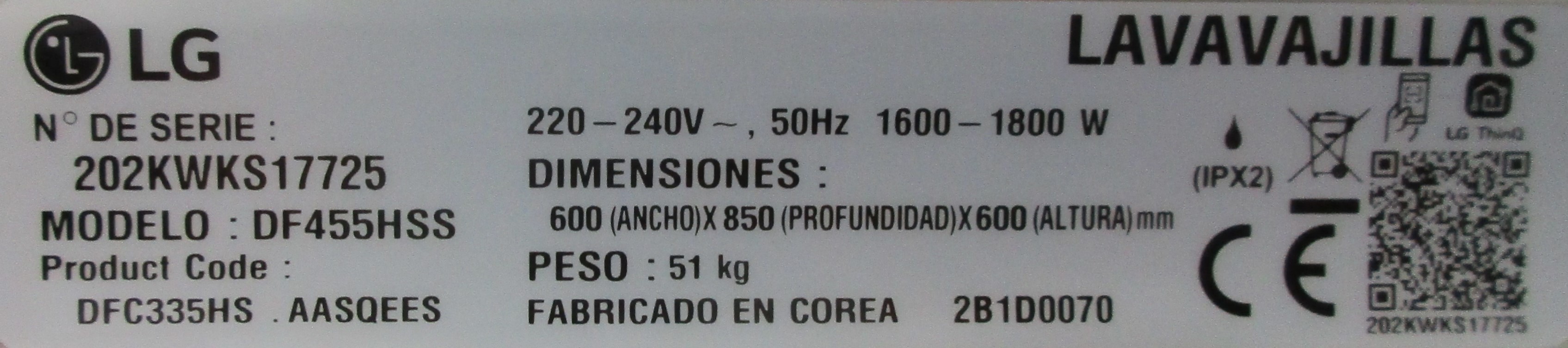 LG DF455HSS
