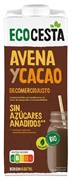 ECOCESTA AVENA Y CACAO DE COMERCIO JUSTO SIN AZÚCARES AÑADIDOS.