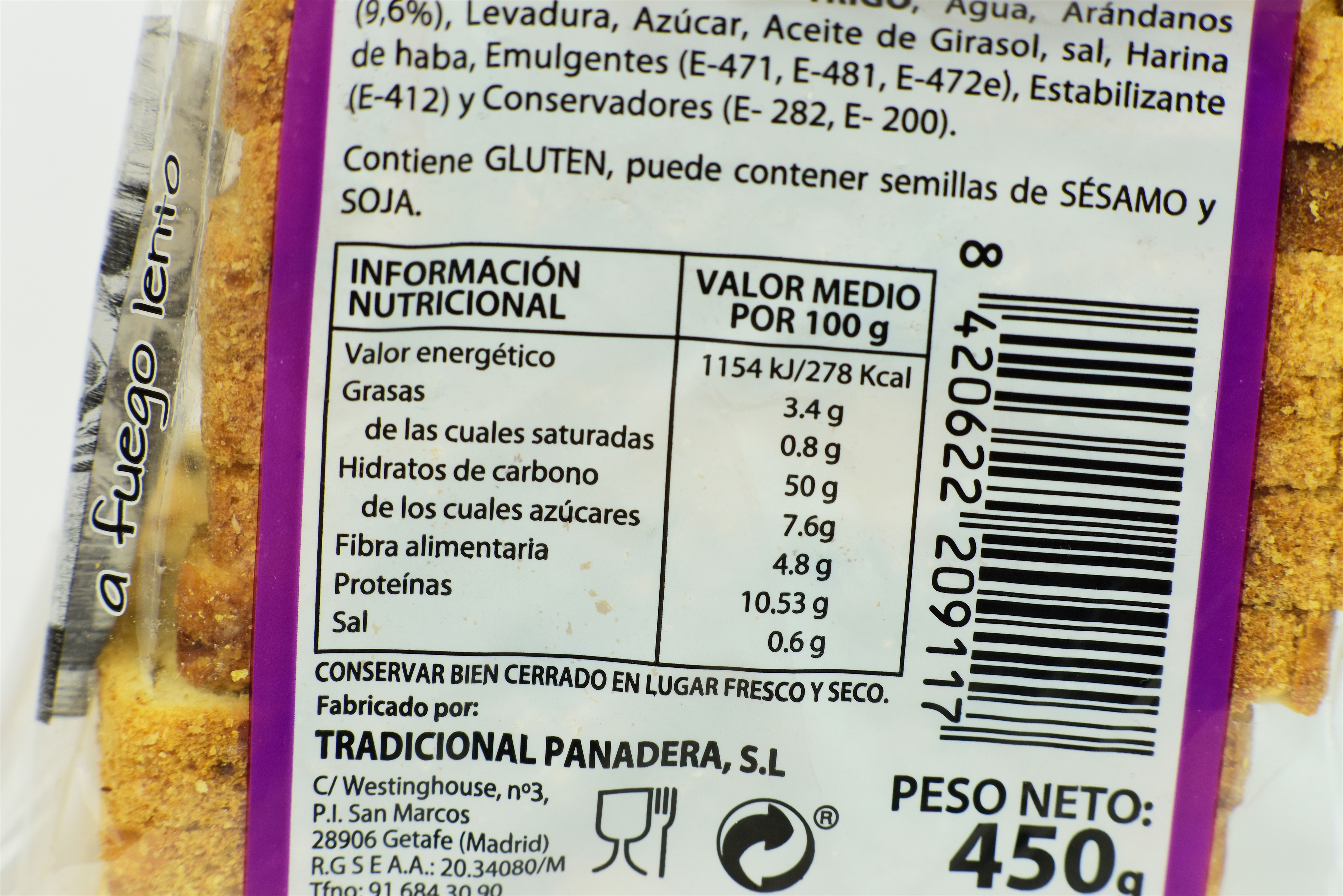 GOTRI PAN DE MOLDE - ARÁNDANOS