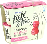 LIGHT & FREE (DANONE) Triple Zero con frambuesas