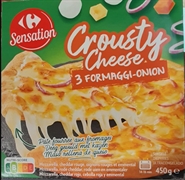 CARREFOUR SENSATION CROUSTY CHEESE, 3 FORMAGGI-ONION