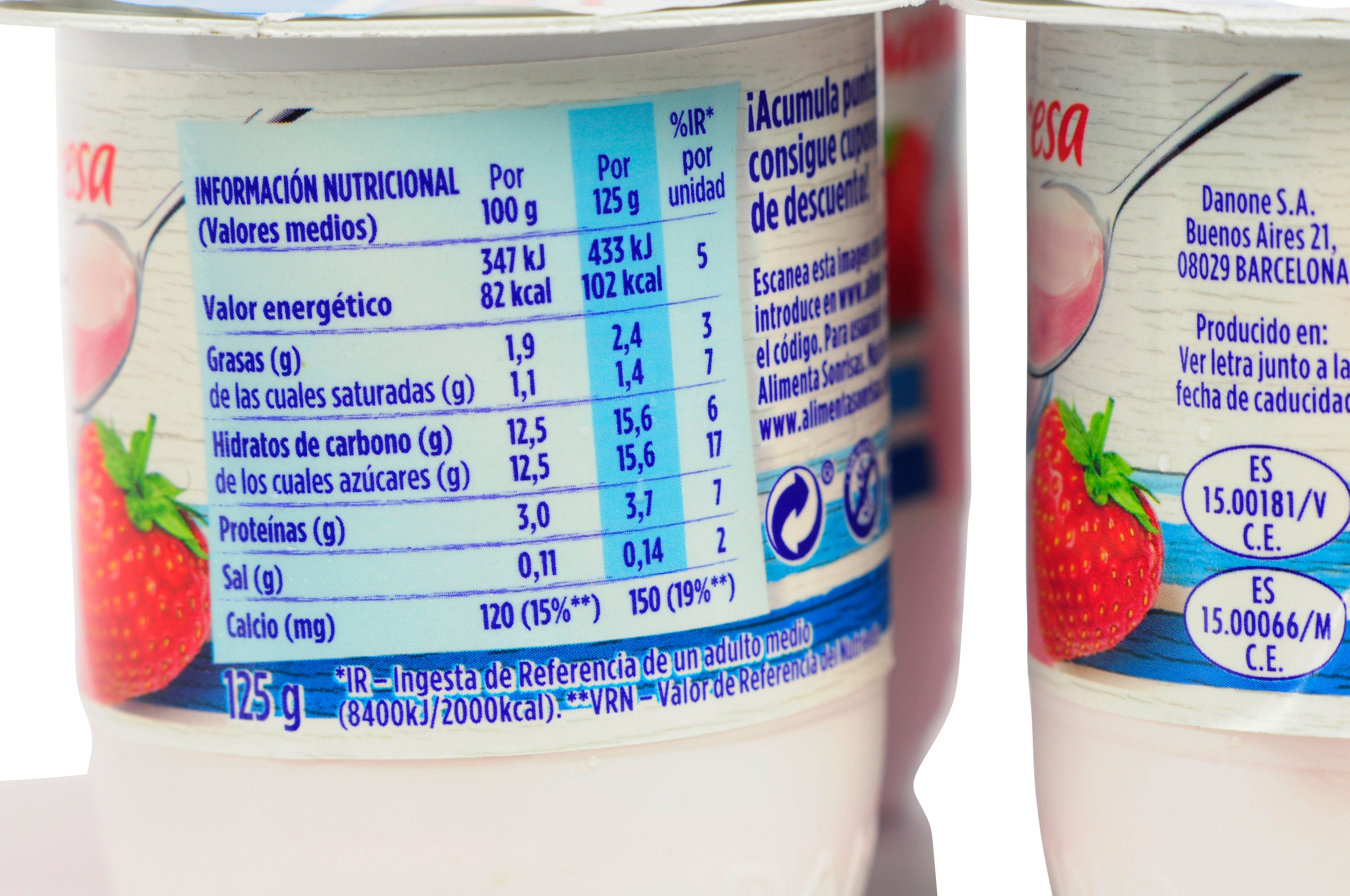 DANONE SABOR FRESA.
