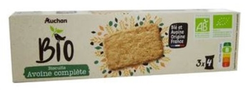 AUCHAN BIO (ALCAMPO) Galletas avena