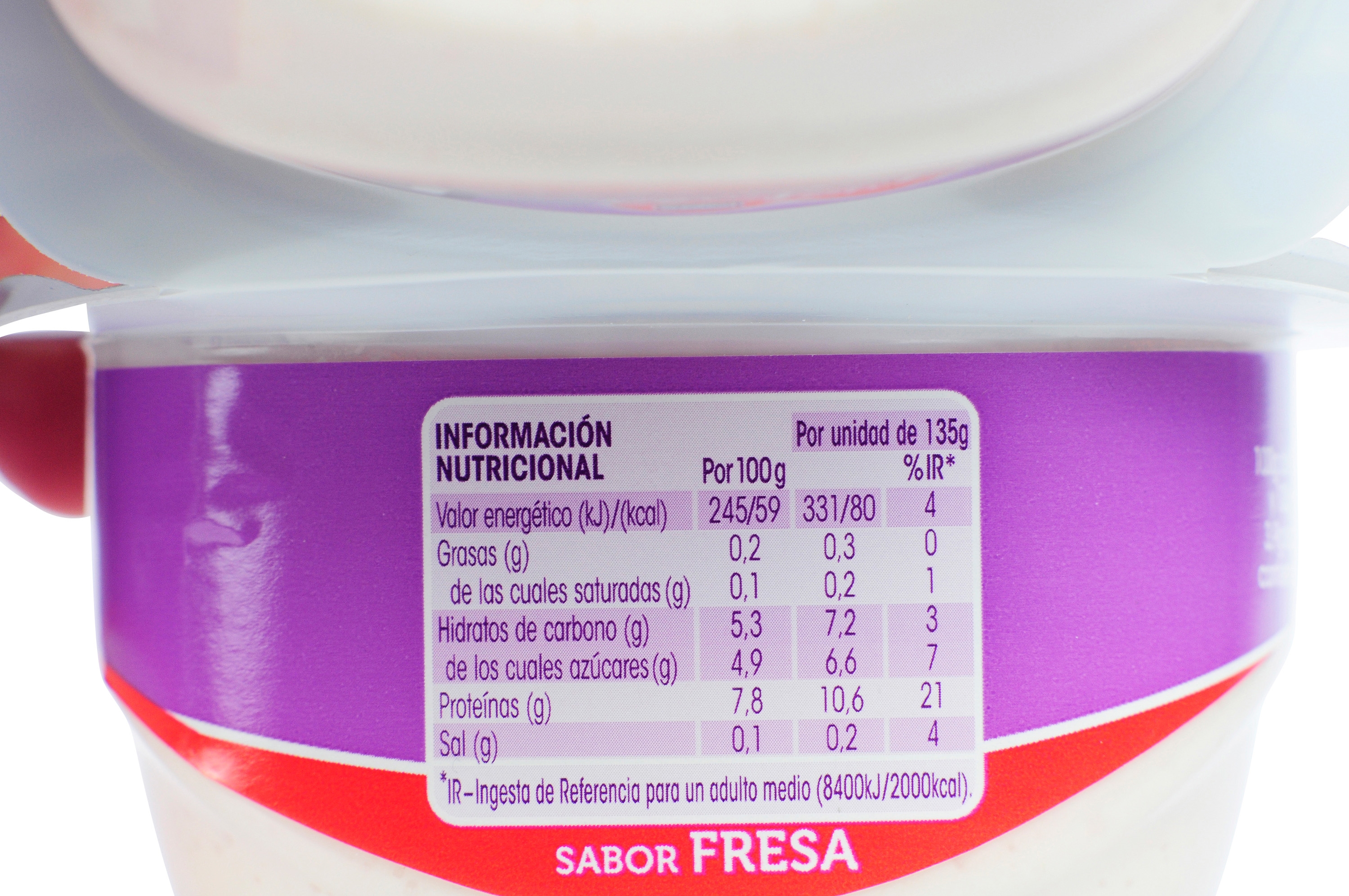 VITALINEA (DANONE) PRO SABOR FRESA 0% MG.
