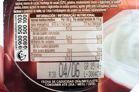 HACENDADO (MERCADONA) CHOCOLATE NATA.