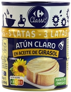 CARREFOUR ATÚN CLARO EN ACEITE DE GIRASOL