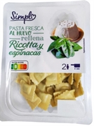 SIMPLY (CARREFOUR) Pasta fresca al huevo rellena Ricotta y espinacas