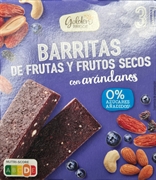 GOLDEN BRIDGE (ALDI) BARRITAS DE FRUTAS Y FRUTOS SECOS CON ARÁNDANOS