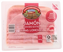 CASA TARRADELLAS FINAS LONCHAS, JAMÓN COCIDO EXTRA.