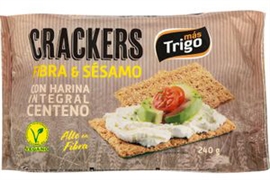 MÁS TRIGO Crackers fibra & sésamo