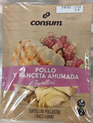 CONSUM Tortellini pollo y panceta ahumada