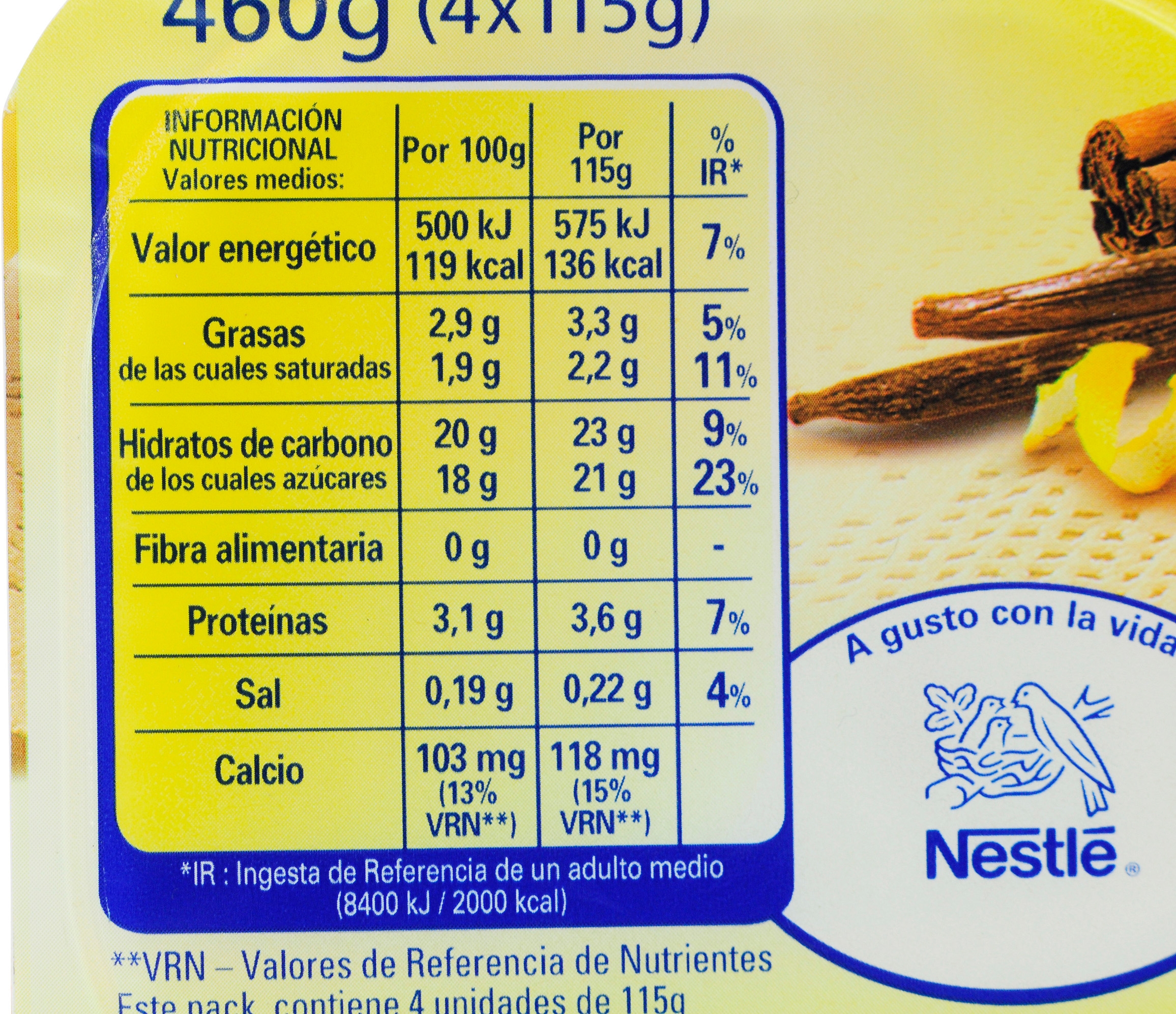 LA LECHERA (NESTLÉ) NATILLAS SABOR VAINILLA.