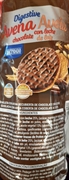 HACENDADO (MERCADONA) DIGESTIVE AVENA CHOCOLATE CON LECHE