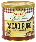 VALOR CACAO PURO 0% AZÚCARES AÑADIDOS