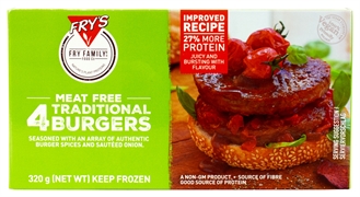 FRY'S MEAT FREE 4 TRADITIONAL BURGER