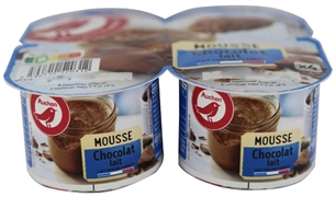 AUCHAN (ALCAMPO) MOUSSE CHOCOLAT LAIT
